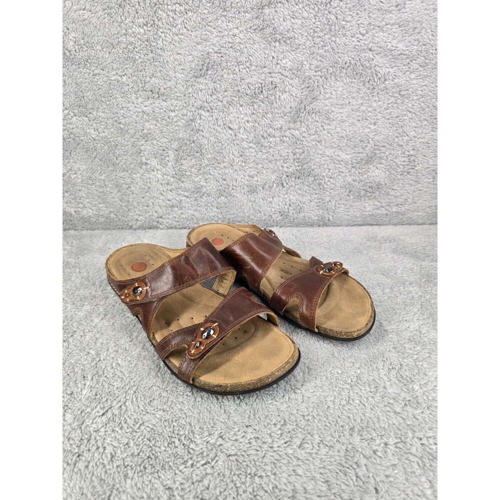 Women's Clarks Unstructured Brown Sandals Shoes 9
